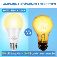 Carica l&#39;immagine nel visualizzatore di Gallery, ZIKEY Lampadina LED E27, 12W Equivalenti a 100W, A65 Luce Bianca Calda - Ilgrandebazar