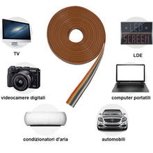 Carica l&#39;immagine nel visualizzatore di Gallery, ZITFRI Cavi per Arduino 5M Flat Cable Nastro Arcobaleno Cavo Rame Cavetti...