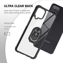 Carica l'immagine nel visualizzatore di Gallery, LeYi per Cover Samsung Galaxy A12/M12 5G con Vetro Temperato [2 Pack],Trasparente Custodia Rigida Silicone con Anello Rinforzata Antiurto Bumper per Custodie Samsung Galaxy A12 5G Nero