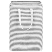Carica l'immagine nel visualizzatore di Gallery, DOKEHOM 80L Ispessimento Cesto della biancheria Raggruppabili Stoccaggio Paniere, Cotone (Grigio)