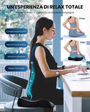 Carica l'immagine nel visualizzatore di Gallery, BALITTA Cuscino Ergonomico Sedia, Cuscino Sedia Ufficio, Cuscino Sedia Memory Foam per il Sollievo della lombalgia e Della Sciatica, Cuscino Coccige Ortopedico Cuscini Seduta per Auto