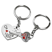 Carica l&#39;immagine nel visualizzatore di Gallery, Ducomi® I love you - Coppia di Portachiavi Complementari Amore - 1 Argento - Ilgrandebazar