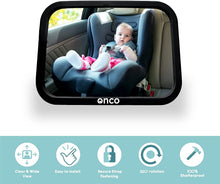 Carica l'immagine nel visualizzatore di Gallery, Onco Specchietto retrovisore bambini - 100% infrangibile - Guida in sicurezza e monitora il tuo Bambino - Accessorio auto per i neogenitori - Vincitore del MadeForMums Awards black