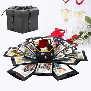 WisFox Explosion Box, Creativo Fai Da te a Sorpresa Esplosione Regalo Nero - Ilgrandebazar