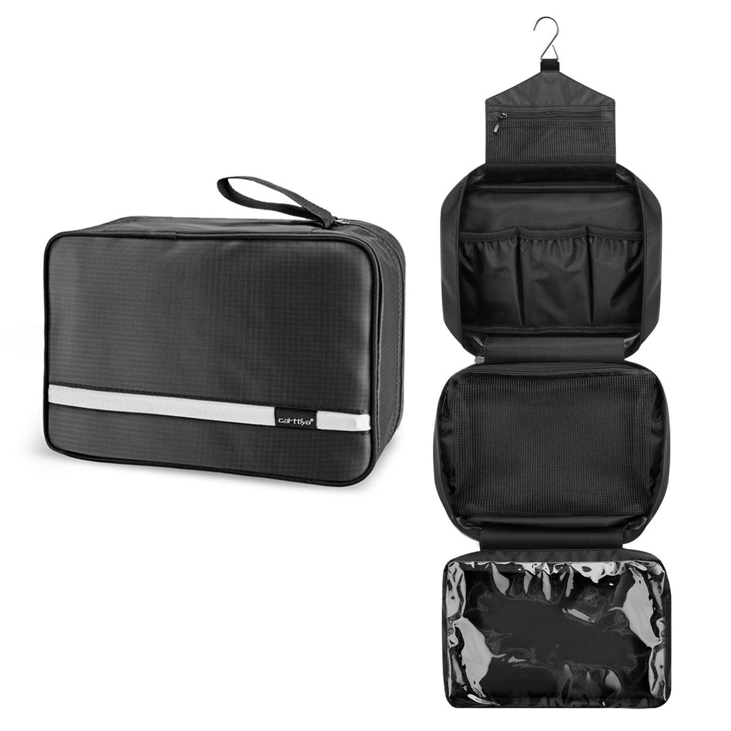 Beauty Case da Viaggio, Carttiya Borsa Toilette per 30 x 20 x 8 cm, Nero - Ilgrandebazar