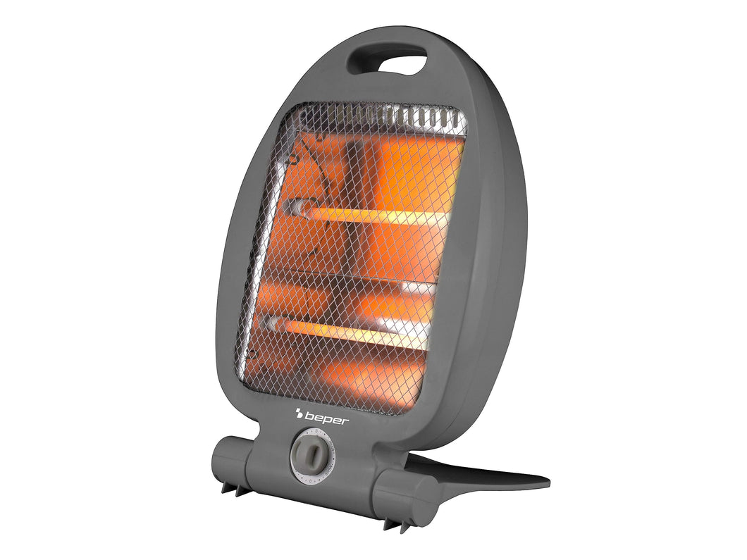 BEPER P203PAN001 Stufa al quarzo, Basso Consumo Energetico, 800W 2 Livelli di Potenza, Pannello radiante al quarzo, Grigio