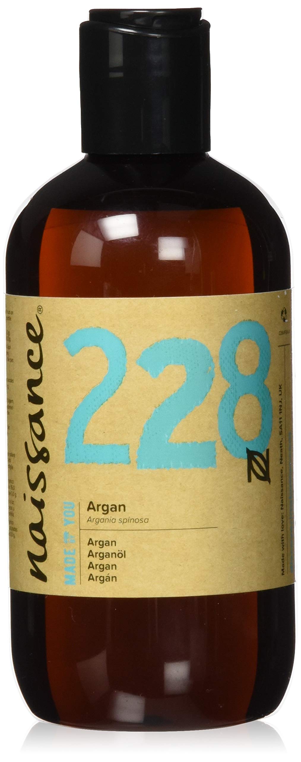 Naissance Olio di Argan del Marocco 250ml - Puro e Naturale, Antiossidante,... - Ilgrandebazar