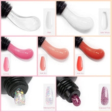 Carica l'immagine nel visualizzatore di Gallery, YORFULL Gel per Unghie Ricostruzione Kit, 7 pezzi Estensione delle Unghie,Unghie Extension Gel Set ,con Unghie Finte/Pennello/ Base e Top coat