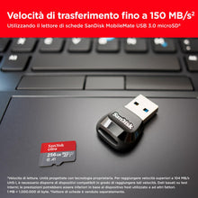 Carica l&#39;immagine nel visualizzatore di Gallery, SanDisk 256GB Ultra scheda microSDXC + adattatore SD fino a 150 MB/s con prestazioni app A1 UHS-I Class 10 U1