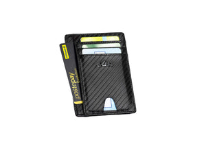 Portafoglio Cash4next Slim Porta Carte Di Credito Uomo E 110x80x5, Carbonio - Ilgrandebazar