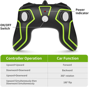 SGILE Ricaricabile Macchina Telecomandata per Bambini, 4WD Auto Telecomandata con Batteria Ricaricabile, RC Macchina Acronazia Rotazione a 360 Gradi Regalo Verde