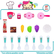 Carica l'immagine nel visualizzatore di Gallery, ColorBaby - Cucina giocattolo, valigetta con 17 accessori, cucina per bambini, cibo giocattolo, cucina dei giocattoli, giocattoli per bambini 3 anni, giocattoli per bambini 3 anni (49156)
