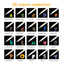 Carica l'immagine nel visualizzatore di Gallery, Leenou Pennarelli Metallici, 20 Pz Metallic Marker Penne, 20 Colori 20 - Ilgrandebazar
