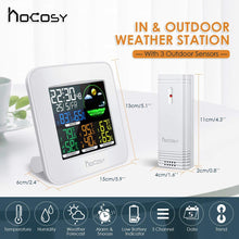 Carica l&#39;immagine nel visualizzatore di Gallery, HOCOSY Stazione Meteo con 3 Sensore Esterno, Meteorologica Sensor - Ilgrandebazar
