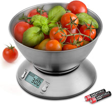 Carica l&#39;immagine nel visualizzatore di Gallery, Etekcity UTEN Bilancia da Cucina Elettronica in Acciaio Inossidabile 5kg/ Argento
