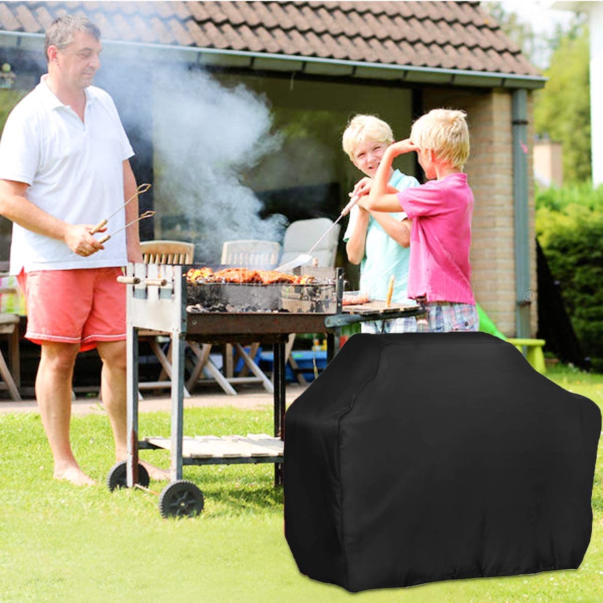 BACKTURE Copertura Barbecue, 147X61X122cm 420D Oxford Telo Copri