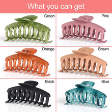 Carica l'immagine nel visualizzatore di Gallery, Dapzon 6 Pezzi Pinze per Capelli, Durevole Plastica Pinze Capelli Clip Artiglio, Antiscivolo Donna Mollette Capelli Accessori per Ragazze e Donne , Capelli Spessi, Lavaggio del Viso, Bagno, Trucco
