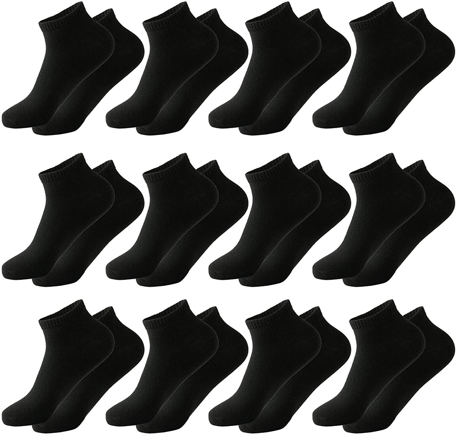 12 Paia Calzini Corti Uomo Donna - Cotone Sportivo, Invisibili Per Mocassino, Fantasmini - Foto 2