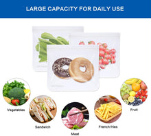 Carica l&#39;immagine nel visualizzatore di Gallery, Sacchetti Alimenti Riutilizzabili 12 Pezzi Ziplock Sacchetti Portaoggetti (2 per Frutta/5 per Tramezzini/5 per Snack) Sacchetti per Freezer Extra Spessi per Conservare a Tenuta, Senza BPA
