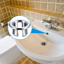 Carica l&#39;immagine nel visualizzatore di Gallery, Anello di Troppo Pieno per Lavello Cucina Bagno Lavandino Foro Coperchio Troppopieno Rotondo Coperchio de Tappo di Scarico de Troppopieno de Bordo de Bacino Inserisci nei Ricambi de Foro(4 Pezzi)