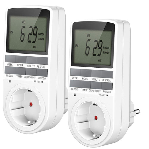 Presa Temporizzata EXTSUD 2 Pezzi Prese Timer Programmabili Spina Elettrica...