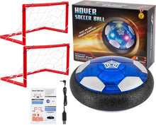Carica l'immagine nel visualizzatore di Gallery, Set da Calcio Air Power con 2 Obiettivi, Giocattoli Ricaricabili Pallone da Calcio al Passaggio con luci a LED, pallone da calcio Air Power Hover per ragazze dei ragazzi Giochi all'aperto al coperto Blu