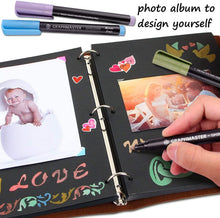 Carica l'immagine nel visualizzatore di Gallery, Pennarelli Metallici, Set di 10 Colori Assortiti Penna per Vernice per Libro degli Ospiti Carta per Matrimonio in Vetro Album Fotografico Scrapbook Plastica Legno Ceramica(Pennello Punta)
