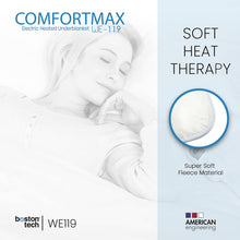 Carica l'immagine nel visualizzatore di Gallery, Comfortmax WE119 Sottocoperta elettrica 150 x 80 cm Spegnimento automatico Protezione da surriscaldamento, 3 impostazioni di temperatura, lavabile, scaldamaterasso adatto a tutti i materassi