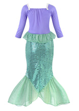 Carica l&#39;immagine nel visualizzatore di Gallery, AmzBarley Il Costume della Sirenetta Ariel 7-8 anni, Verde Con Accessori - Ilgrandebazar