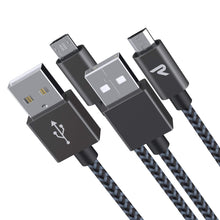 Carica l&#39;immagine nel visualizzatore di Gallery, Cavo Micro USB [ 1M - 2Pezzi ] Rampow Trasferimento Dati e Ricarica Rapida,... - Ilgrandebazar