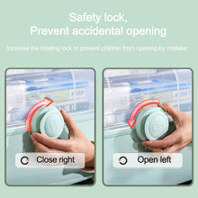 Carica l'immagine nel visualizzatore di Gallery, Cestino Portaoggetti in Plastica per Pronto Soccorso, Contenitore per Armadietto dei Medicinali in Plastica con Scomparti e Serratura, Organizzatore Trasparente per Kit di Pronto Soccorso di(verde)