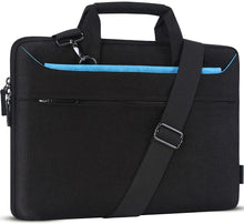 Carica l&#39;immagine nel visualizzatore di Gallery, DOMISO 15.6 Pollici Borsa a Tracolla per Laptop Impermeabile Cartella Borsa Porta PC con Manico per 15.6&quot; Lenovo Yoga Chromebook/ThinkPad T580/Asus ROG Zephyrus GX501/HP Pavilion 15/Acer Swift 3,Nero 15.6 Pollici Nero