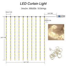 Carica l&#39;immagine nel visualizzatore di Gallery, Yizhet Luci per Tende 3x3m 300 LED Tenda con Catena di luminosa... - Ilgrandebazar