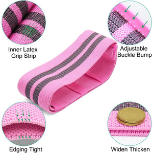 REETEE Bande Elastiche di Resistenza Antiscivolo Elastiche Fitness in Tessuto, Regolabile Banda Elastica per allenare Glutei,Gambe e Tutto Il Corpo,Fasce Elastiche durevoli e Forti per Pilates,Yoga