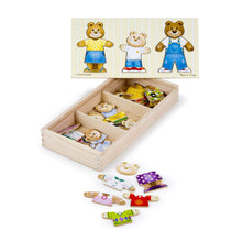 Carica l'immagine nel visualizzatore di Gallery, Melissa and Doug Puzzle in legno Vesti la famiglia Orsi Single