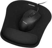 Carica l'immagine nel visualizzatore di Gallery, TECKNET Tappetino Mouse Polso Impermeabile, Mouse Pad Ergonomico con Gel Poggiapolsi, Superficie Liscio, Base in Gomma Antiscivolo per PC, Laptop e Notebook