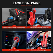 Carica l'immagine nel visualizzatore di Gallery, BuTure Booster Avviamento Auto 2000A 20000mAh, Avviatore Emergenza per Auto/Moto (Motori Fino a 7,0L Benzina/6,0L Diesel), Avviatore Batteria Auto con Torcia LED, Porta USB da per Smartphone