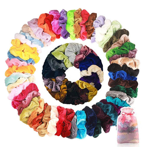 Wanxida 50 Pezzi Elastici per Capelli in Velluto, Scrunchies Velluto,... - Ilgrandebazar