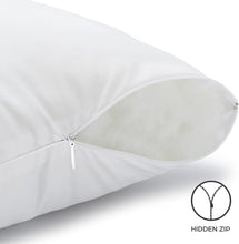 Carica l'immagine nel visualizzatore di Gallery, Cuscini Letto Coppia di Guanciali 50x80 Imbottitura Standard Antiacaro Anallergico Traspirante Rettangolare per Matrimoniale Singolo con Federa in Cotone e Poliest. Sfoderabile e Lavabile