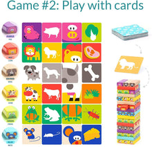 Carica l'immagine nel visualizzatore di Gallery, Nene Toys - Torre Magica Colorata in Legno con Animali – Gioco Educativo da Tavolo per Bambini - Gioco Didattico 4 in 1 per Bambini da 3 a 9 anni – Giocattolo Ideale come Regalo per Genitori e Figli
