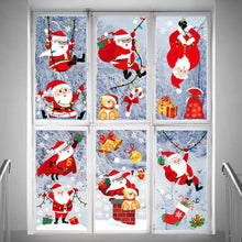 Carica l&#39;immagine nel visualizzatore di Gallery, O-Kinee Natale Adesivi Vetro, Natale Vetrofanie, Natale Adesivi Porta, Finestre Adesivo Babbo Natale Pupazzo di Neve Alce Natale Adesivi, Rimovibile Murali Fai da Te Sticke Statico Natale Adesivi.
