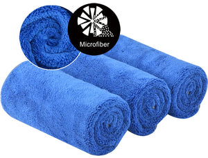 KinHwa Set da 3 Panno Microfibra Auto per Pulizia Super 40cmx60cm, blux3 - Ilgrandebazar