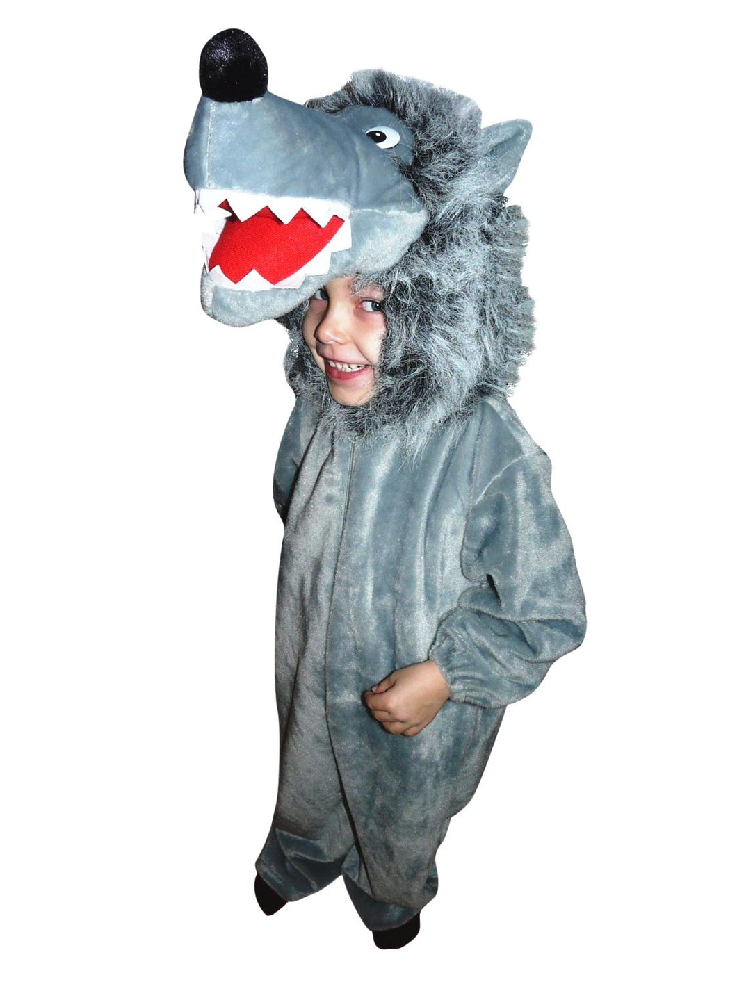 F49 Taglia 3-4A (98-104cm) Costume da Lupo per bambini, 3-4 Anni, Grigio - Ilgrandebazar
