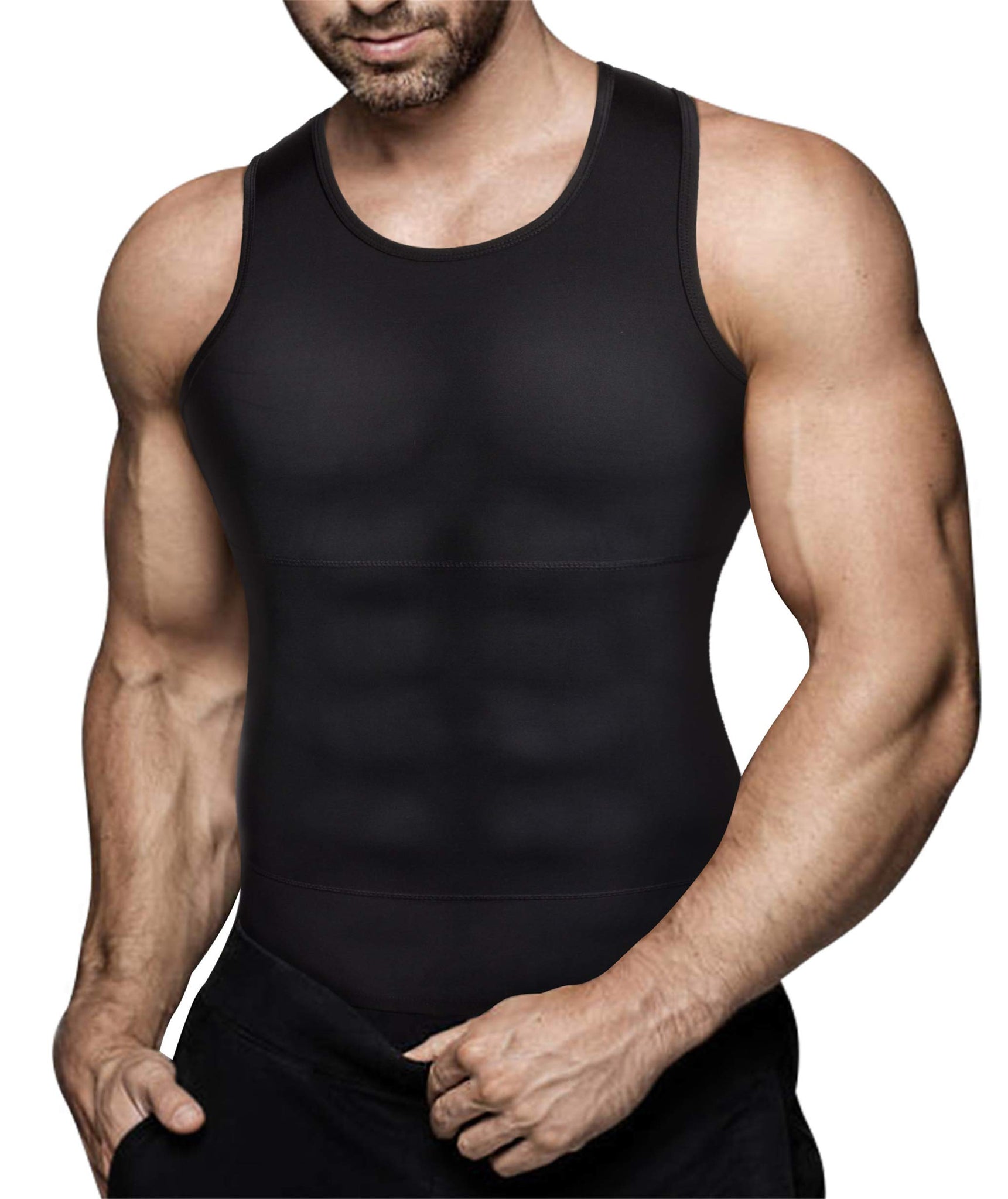 GOZYLA Nuovo Gilet Modellante, Top Compressivo Per Ginecomastia Toracica Da Uomo Color A Black Size Xxl 124359358 GOZYLA Nuovo Gilet Modellante, Top Compressivo Per Ginecomastia Toracica Da Uomo Color A Black Size Xxl 124359358