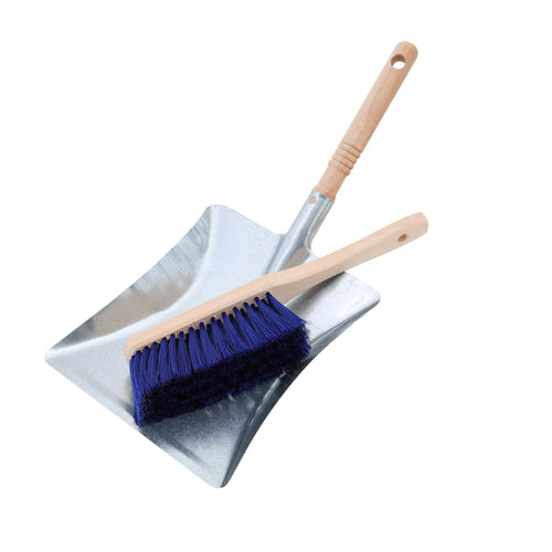 Kamino - Flam 330156 Set Pulizia Scopa e Paletta 43.5x23.5x22.5 cm, Marrone - Ilgrandebazar