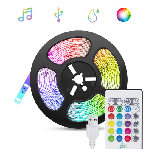 5M Striscia LED Musicale, Retroilluminazione TV USB RGB 5 Metri - Ilgrandebazar