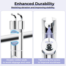 Carica l&#39;immagine nel visualizzatore di Gallery, Alyvisun Universale Supporto Soffione Doccia con 2 Ganci, Ricambio Supporto Doccetta 360° Regolabile per Saliscendi da Diametro 16-27mm, Cromato Staffa per Soffione Doccia, Installazione Semplice