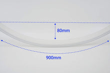 Carica l'immagine nel visualizzatore di Gallery, Striscia di tenuta in gomma pre-curvata da 870 mm, perfetta per porte in vetro curve o dritte da 4-6 mm, con spazio fino a 10 mm, per vasca e doccia