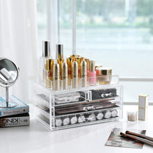 Carica l&#39;immagine nel visualizzatore di Gallery, SONGMICS Organizzatore per Cosmetici 24 x 14 x 19 cm, Trasparente - Ilgrandebazar