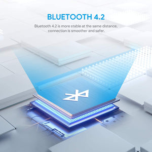 Zamkol 5200mAh Altoparlante Bluetooth, 4.2 Cassa Wireless Speaker, IPX6 Portatile Stereo Speaker, Bluetooth & AUX & TWS connection, Speakers with bass radiator, per Smartphone, Computer, TV